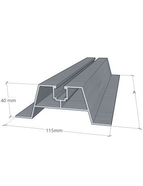 Mostek trapezowy do konstrukcji fotowoltaicznej 420/40 mm Wymiary