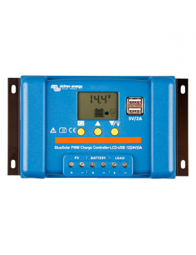 Regulator ładowania słonecznego z wyświetlaczem BlueSolar PWM-LCD&USB 12/24V-5A Victron Energy