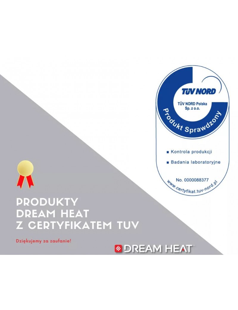 Folia grzewcza do ogrzewania podłogowego Dream-Heat DH NR-2 - Certyfikat