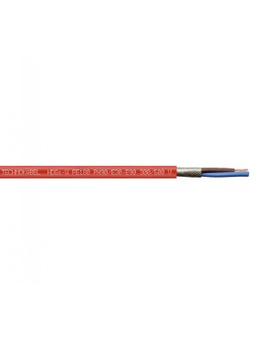 Kabel ognioodporny, bezhalogenowy czerwony 2 x 1,5 mm2 - TECHNOFLAME HDGs(żo)-W FE180 PH90/E30-E90