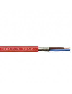 Kabel ognioodporny, bezhalogenowy czerwony 2 x 1,5 mm2 - TECHNOFLAME HDGs(żo)-W FE180 PH90/E30-E90 #2