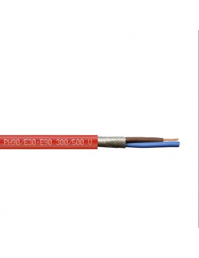 Kabel ognioodporny, bezhalogenowy czerwony 2x2,5 mm2 TECHNOFLAME HDGs(żo)-W FE180 PH90/E30-E90 #2